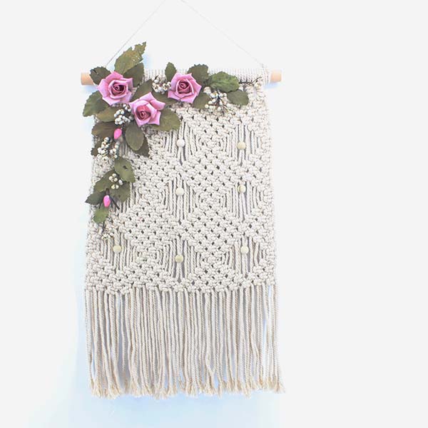Macrame Wall Hanging with flower 18101103