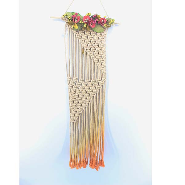 Macrame Wall Hanging with Flower 18101094